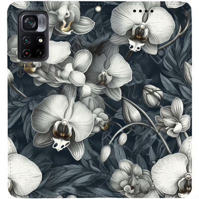 Чохол-книжка BoxFace для Xiaomi Poco M4 Pro 5G Білі орхідеї