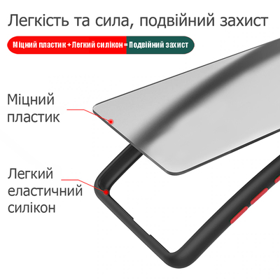 Матовый чехол Frosted Matte для Samsung M127 Galaxy M12 Черный