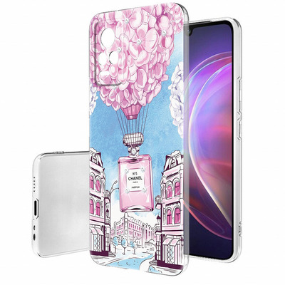 Чехол BoxFace со стразами Vivo V21E Perfume bottle