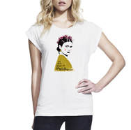 Женская футболка с закатанными рукавами Frida Kahlo