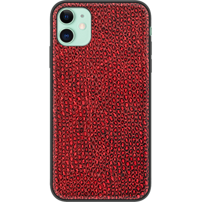 Кожаный чехол Boxface Apple iPhone 11 Snake Red