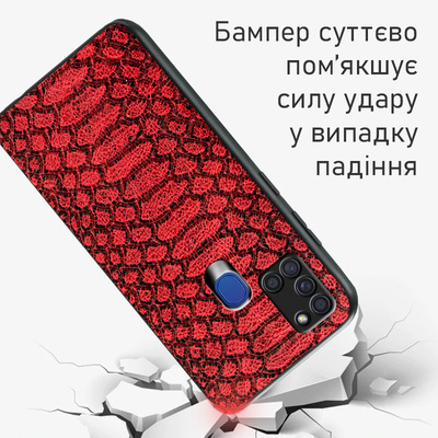 Кожаный чехол Boxface Samsung A217 Galaxy A21s Reptile Red