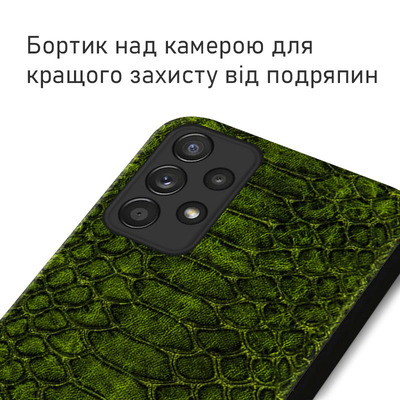 Кожаный чехол Boxface Samsung A525 Galaxy A52 Reptile Forest Green