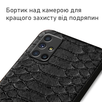 Кожаный чехол Boxface Samsung M515 Galaxy M51 Reptile Черный
