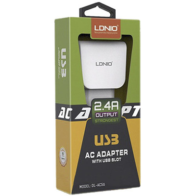 Cетевое зарядное устройство LDNIO Dual USB 2.1 (DL-AC56) + Cable MicroUSB