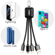 USB Cable Gelius Pro Kraken GP-KCC01 4in1 Black