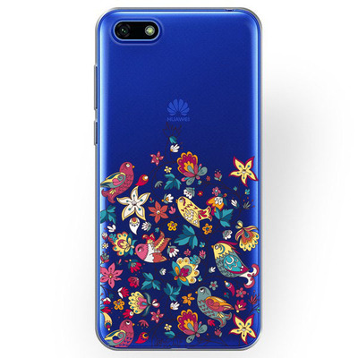 Чехол прозрачный U-Print 3D Huawei Y5 2018 Floral Birds