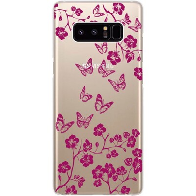 Чехол прозрачный U-Print 3D Samsung N950F Galaxy Note 8 Twig Butterfly