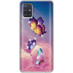 Чехол со стразами Samsung A715 Galaxy A71 Butterflies