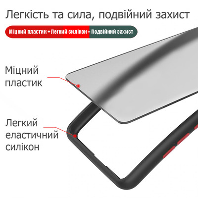 Матовый чехол Frosted Matte для Samsung A715 Galaxy A71 Черный