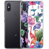 Чехол прозрачный U-Print Xiaomi Mi 8 SE Фламинго