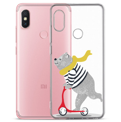 Чехол прозрачный U-Print Xiaomi Redmi S2 Happy Bear