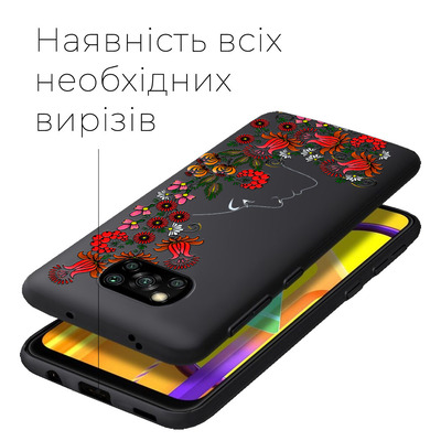 Черный чехол 3D BoxFace Xiaomi Poco X3 Pro Ukrainian Muse