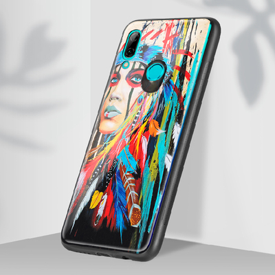 Защитный чехол BoxFace Glossy Panel Huawei P Smart 2019 Feather Girl