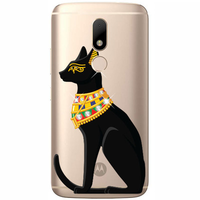 Чехол U-Print Motorola Moto M Xt1663 Египетская кошка со стразами