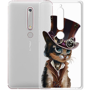 Чехол прозрачный U-Print Nokia 6 2018 Steampunk Cat