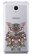 Чехол U-Print Meizu M5 Note Сова со стразами