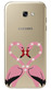 Чехол U-Print Samsung A520 Galaxy A5 2017 Фламинго со стразами