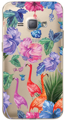 Чехол U-Print Samsung Galaxy J1 J120H Фламинго