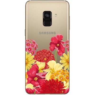 Чехол прозрачный U-Print 3D Samsung A730 Galaxy A8 Plus (2018) Floral