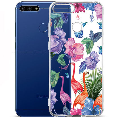 Чехол U-Print Huawei Y6 2018 Prime / Honor 7A Pro Фламинго