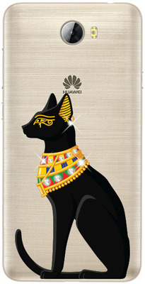 Чехол U-Print Huawei Y5 2 (Y5ii) Египетская кошка со стразами