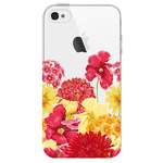 Чехол прозрачный U-Print 3D iPhone 4 / 4S Floral Pattern