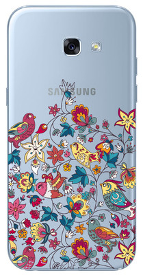 Чехол прозрачный U-Print 3D Samsung A720 Galaxy A7 2017 Floral Birds
