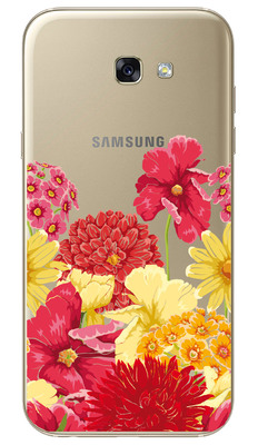 Чехол прозрачный U-Print 3D Samsung A720 Galaxy A7 2017 Floral Pattern