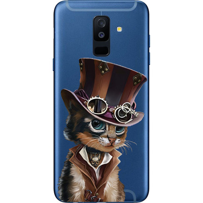 Чехол прозрачный Uprint Samsung A605 Galaxy A6 Plus 2018 Steampunk Cat