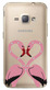 Чехол U-Print Samsung Galaxy J1 J120H Фламинго со стразами