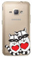 Чехол U-Print Samsung Galaxy J1 J120H Влюбленные еноты