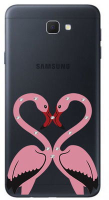 Чехол U-Print Samsung Galaxy J5 Prime G570F Фламинго со стразами