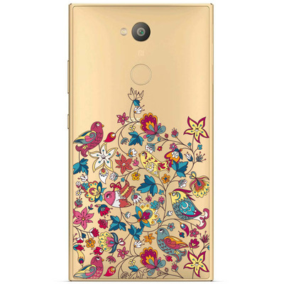 Чехол прозрачный U-Print 3D Sony Xperia L2 H4311 Floral Birds