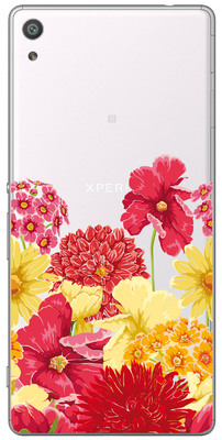 Чехол прозрачный U-Print 3D Sony Xperia XA Ultra Dual F3212 Floral Pattern