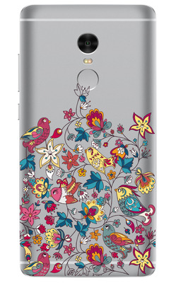 Чехол прозрачный U-Print 3D Xiaomi Redmi Note 4 Floral Birds