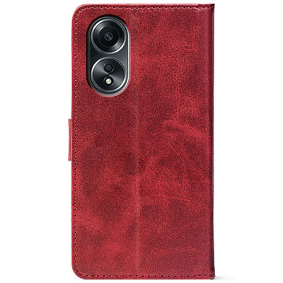 Чохол-книжка Crazy Horse Clasic для Oppo A18 4G Red Wine (Front)