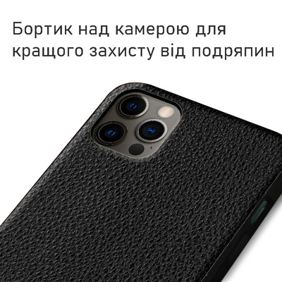 Кожаный чехол Boxface Apple iPhone 12 Pro Flotar Black