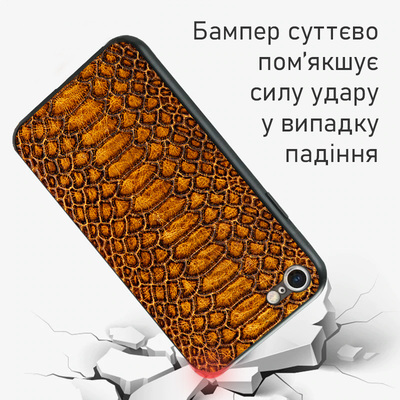 Кожаный чехол Boxface Apple iPhone 7/8 Reptile Brown