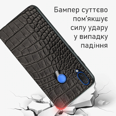 Кожаный чехол Boxface Huawei P Smart Plus Crocodile Black