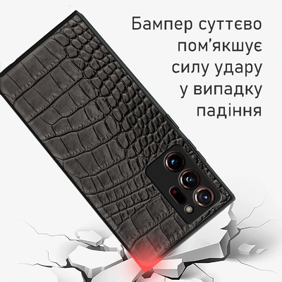 Кожаный чехол Boxface Samsung N985 Galaxy Note 20 Ultra Crocodile Black