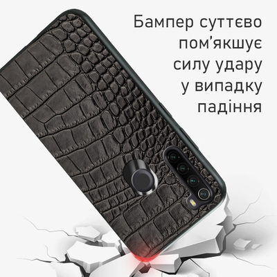 Кожаный чехол Boxface Xiaomi Redmi Note 8T Crocodile Black