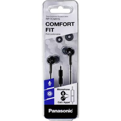 Наушники Panasonic RP-TCM115GC-K (Микрофон + Кнопка для Вызова)