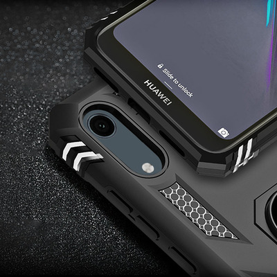 Противоударный чехол Military Ring Case для Huawei Honor 8A Черный