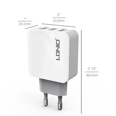 Сетевое зарядное устройство LDNIO 3 USB 3.1A (DL-A3301) + Cable MicroUSB White