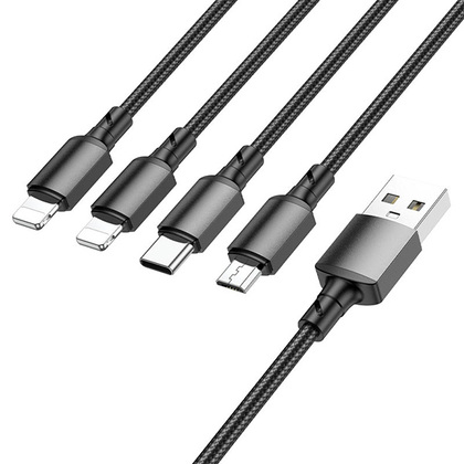 USB кабель 4 в 1 Borofone BX72 для Lightning (1м) 2A