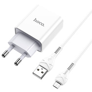 Зарядний пристрій Hoco C81A 2.1A + micro USB White