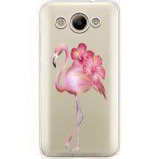 Прозрачный чехол Uprint Huawei Y3 2017 Floral Flamingo