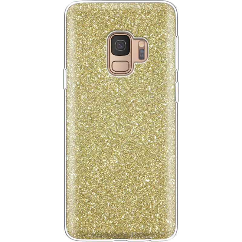 Чехол с блёстками Samsung G960 Galaxy S9 Золото