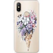 Чехол со стразами Xiaomi Mi 6X / A2 Ice Cream Flowers